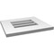 Ekena Millwork Vertical Surface Mount PVC Gable Vent: Functional, w/ 3-1/2"W x 1"P Standard Frame, 16"W x 14"H GVPVE16X1401SF - alternate 2